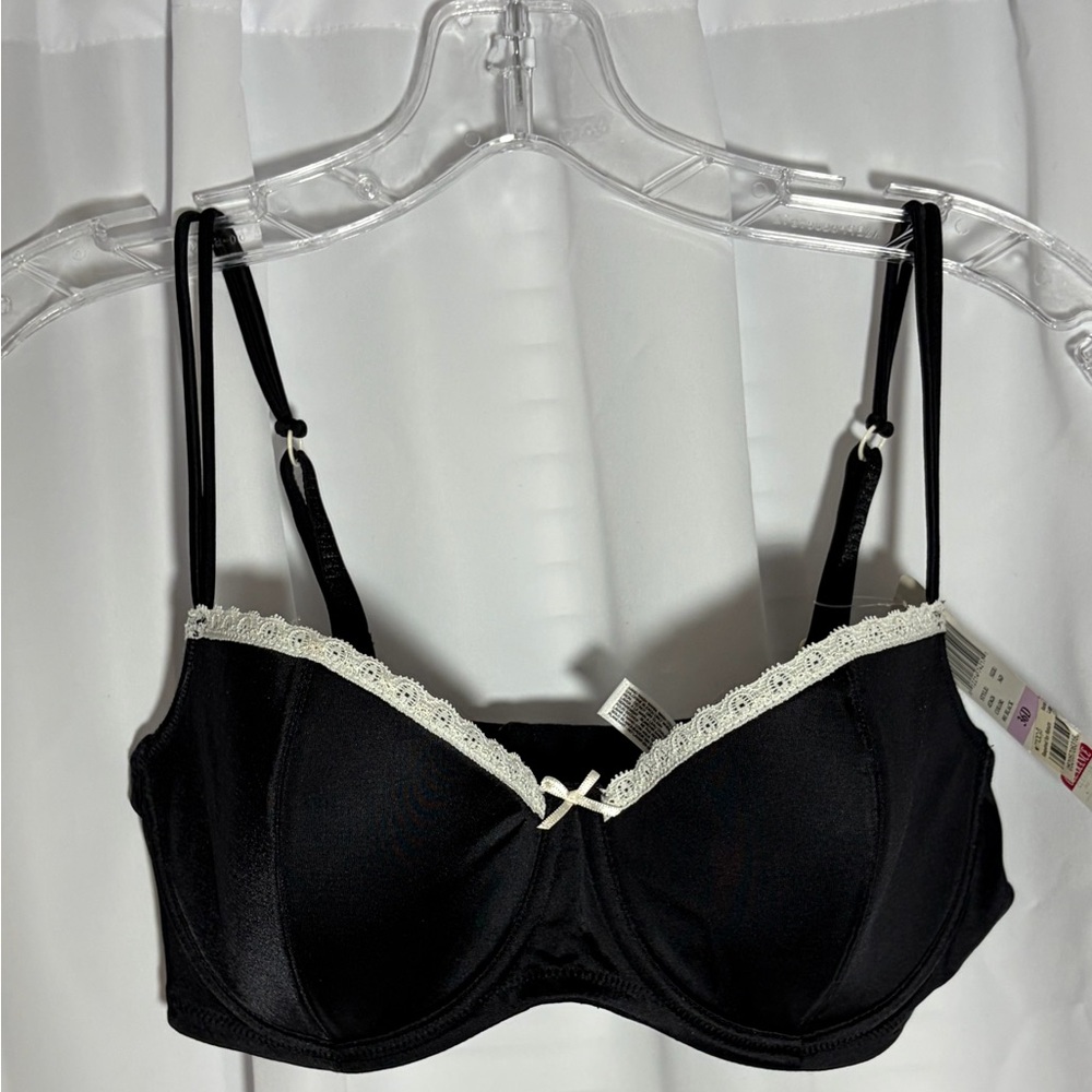 NWT DKNY Black Belle Femme Demi Lined Contour Bra Style # 453626 Sz 36D